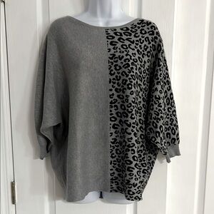 Spense Charcoal Animal Print Knit